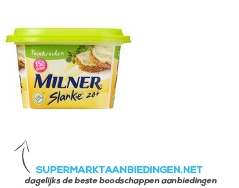 Milner Slankie smeerkaas tuinkruiden aanbieding