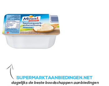 MinusL Magere kwark naturel aanbieding