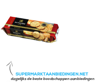 Mitsuba Black sesame & soy crackers aanbieding