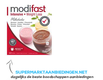 Modifast Milkshake 3 smaken aanbieding