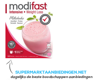 Modifast Milkshake aardbei aanbieding