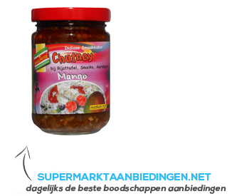 Moksi Patoe Mango chutney aanbieding