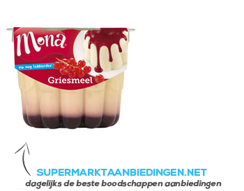 Mona Pudding griesmeel met saus