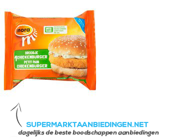 Mora Broodje chickenburger aanbieding