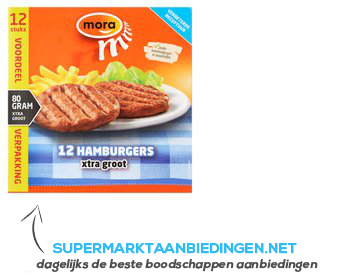 Mora Hamburgers Xtra groot aanbieding