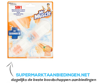 Mr Muscle 5-in-1 toiletblok active citrus aanbieding