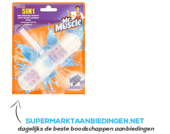 Mr Muscle 5-in-1 toiletblok lavendel aanbieding