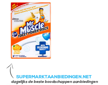 Mr Muscle Fresh discs houder active citrus aanbieding