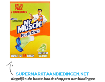 Mr Muscle Fresh discs limoen navul aanbieding