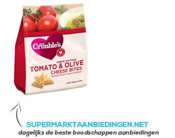 Mrs Crimbles Tomato & olive cheese bites glutenvrij aanbieding