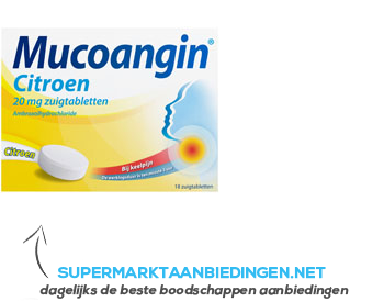 Mucoangin Zuigtabletten citroen 20 mg aanbieding