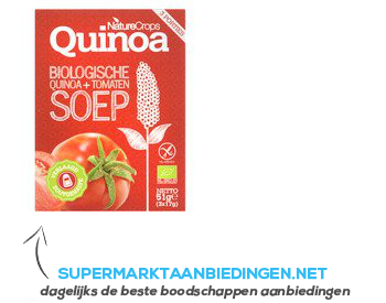 Nature Crops Quinoa tomato soup bio aanbieding