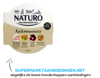 Naturo Kalkoenmousse voor de kat aanbieding