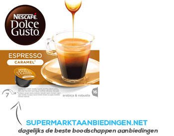 Nescafé Dolce Gusto espresso caramel aanbieding