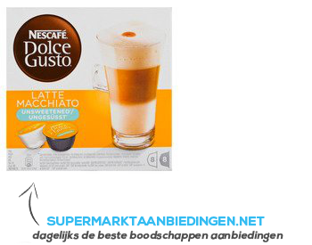 Nescafé Dolce Gusto latte macchiato unsweetened aanbieding