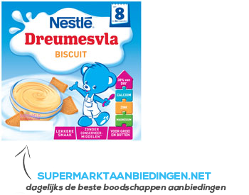 Nestlé Dreumesvla biscuit 8-36 mnd aanbieding