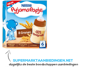 Nestlé Pyjamapapje 8 granen gebruiksklaar 6 mnd aanbieding