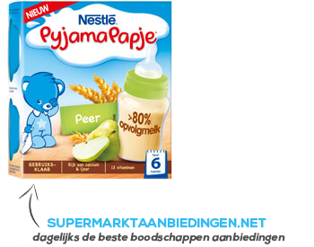 Nestlé Pyjamapapje flessenpap peer aanbieding