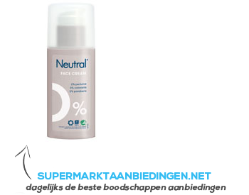 Neutral Parfumvrij face cream aanbieding