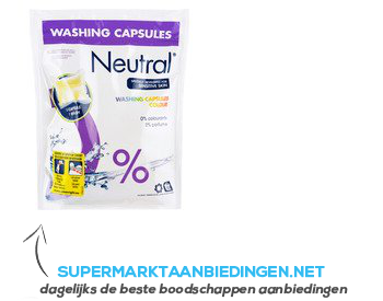 Neutral Wasmiddel capsules kleur parfumvrij aanbieding