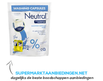 Neutral Wasmiddel capsules wit parfumvrij aanbieding