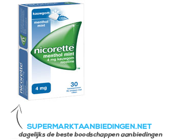 Nicorette Kauwgom mint 4 mg aanbieding