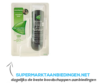 Nicorette Mondspray fresh mint 1 mg aanbieding