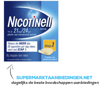 Nicotinell Nicotine pleisters 30 mg aanbieding