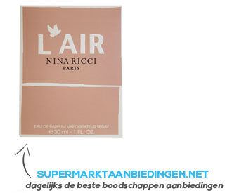 Nina Ricci L’Air eau de parfum aanbieding