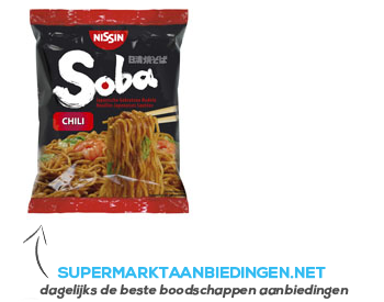 Nissin Soba chili noodles aanbieding