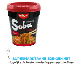 Nissin Soba chili noodles cup aanbieding