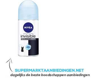 Nivea Black&white deoroll on pure aanbieding