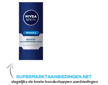 Nivea For men vochtinbrengende gezichtscrème aanbieding