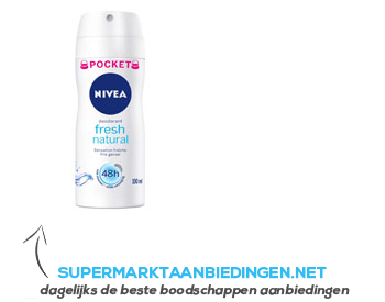 Nivea Fresh natural pocket spray aanbieding