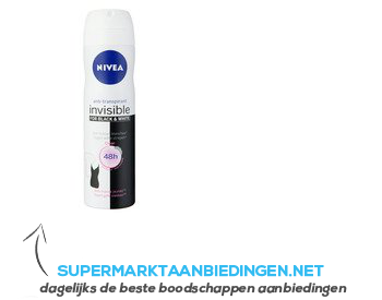 Nivea Invisible for black & white clear spray aanbieding