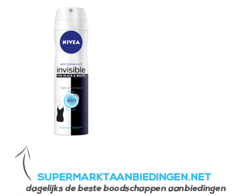 Nivea Invisible for black & white pure spray aanbieding