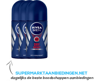 Nivea Men dry impact deorol aanbieding