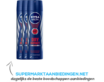 Nivea Men dry impact deospray aanbieding