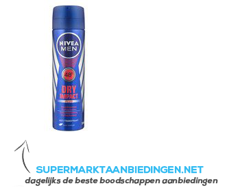 Nivea Men dry impact spray aanbieding