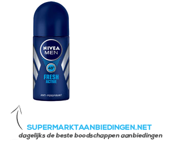 Nivea Men fresh active roll-on aanbieding