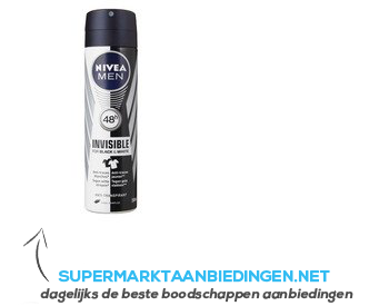 Nivea Men invisible black & white power spray aanbieding