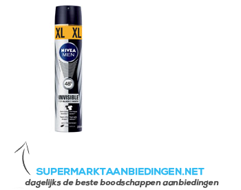 Nivea Men invisible black & white spray aanbieding