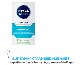 Nivea Men sensitive hydro gel aanbieding