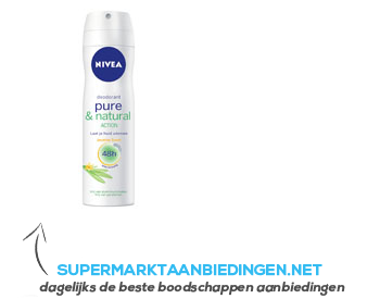 Nivea Pure & natural action jasmine spray aanbieding