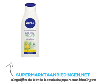 Nivea Pure & natural body milk aanbieding