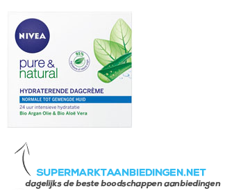 Nivea Pure & natural dagcreme normaal aanbieding