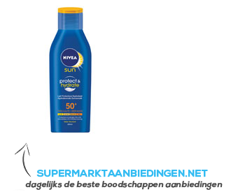 Smash manager mengsel Nivea Sun lotion protect & hydrate SPF 50 | Supermarkt Aanbiedingen