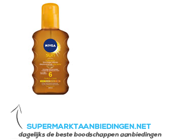 Nivea Sun Olie spray SPF 6 aanbieding