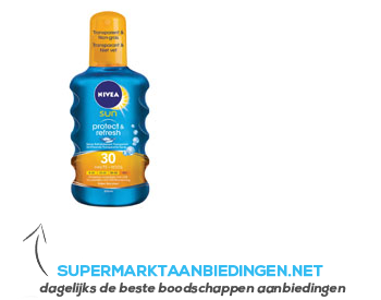 Nivea Sun protect & refresh spray SPF 30 aanbieding
