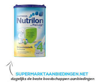 Nutrilon Dreumesmelk vanille 4 aanbieding